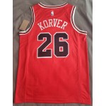 Maglia NBA 26 Korver Chicago Bulls Rosso