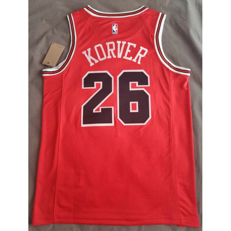 Maglia NBA 26 Korver Chicago Bulls Rosso