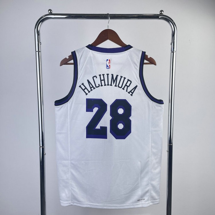 Maglia NBA 28 Hachimura Lakers 22-23 city Bianco