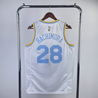 Maglia NBA 28 Hachimura Lakers 22-23 classic Bianco