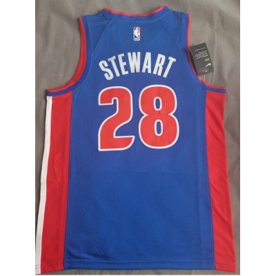 Maglia #28 Stewart Pistons Blu