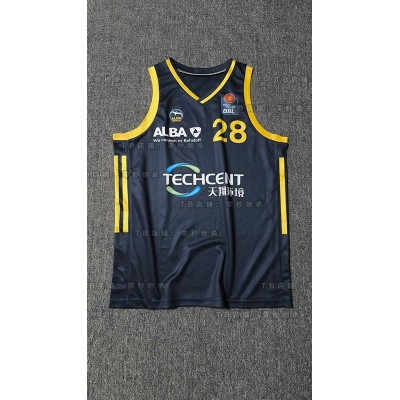 28 Wong Alba Berlin Blu Scuro Basketball Maglia Uomo