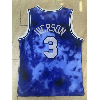 Maglia #3 Allen Iverson 1996-97 76ers Mitchell & Ness Vintage Blu