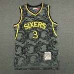 Maglia #3 Allen Iverson 1996-97 Vintage Nero Giallo