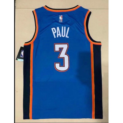 Maglia NBA 3 Chris Paul OKC Thunder 19-20 Season Blu