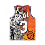 Maglia NBA 3 Chris Paul Phoenix Suns Arancione Stampato