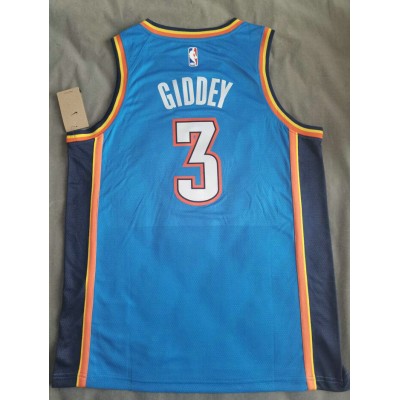 Maglia NBA 3 Giddey OKC Thunder 21-22 Blu Stampato