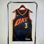 Maglia NBA 3 Giddey OKC Thunder 23-24 city Stampato