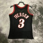 Maglia #3 Iversion 1997-98 76ers Vintage Nero Stampato