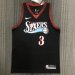 Maglia #3 Iversion 76ers retro Nero Stampato