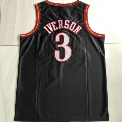 Maglia #3 Iverson 76ers 2000-01 Autentico Nero