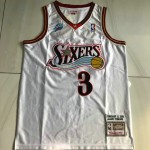 Maglia #3 Iverson 76ers 2001 all star game Autentico Bianco