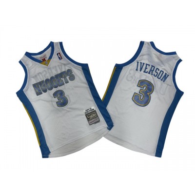 Maglia NBA 3 Iverson Nuggets 2006-07 Mitchell & Ness Bianco