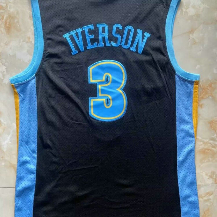 Maglia NBA 3 Iverson Nuggets 2006-07 Blu clair