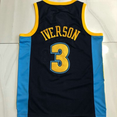 Maglia NBA 3 Iverson Nuggets 2006-07 Autentico Blu