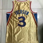 Maglia #3 Iverson Philadelphia 76ers 1996-97 Autentico Oro