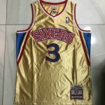 Maglia #3 Iverson Philadelphia 76ers 1996-97 Autentico Oro