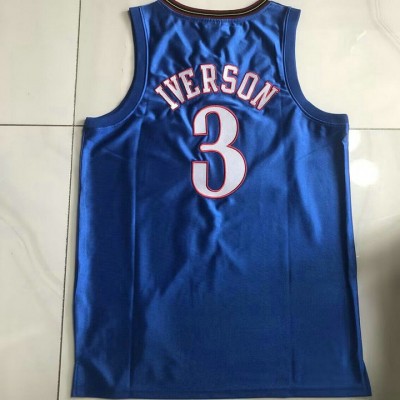 Maglia #3 Iverson Philadelphia 76ers Autentico Blu