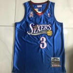 Maglia #3 Iverson Philadelphia 76ers Autentico Blu