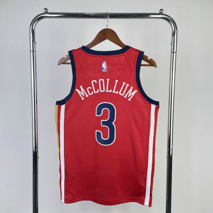 Maglia NBA 3 McCOLLUM New Orleans Pelicans 23-24 statement Rosso