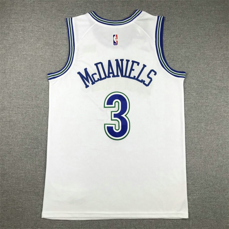 Maglia NBA 3 McDANIELS Timberwolves 2023-24 Classic Bianco Ricamato