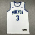 Maglia NBA 3 McDANIELS Timberwolves 2023-24 Classic Bianco Ricamato