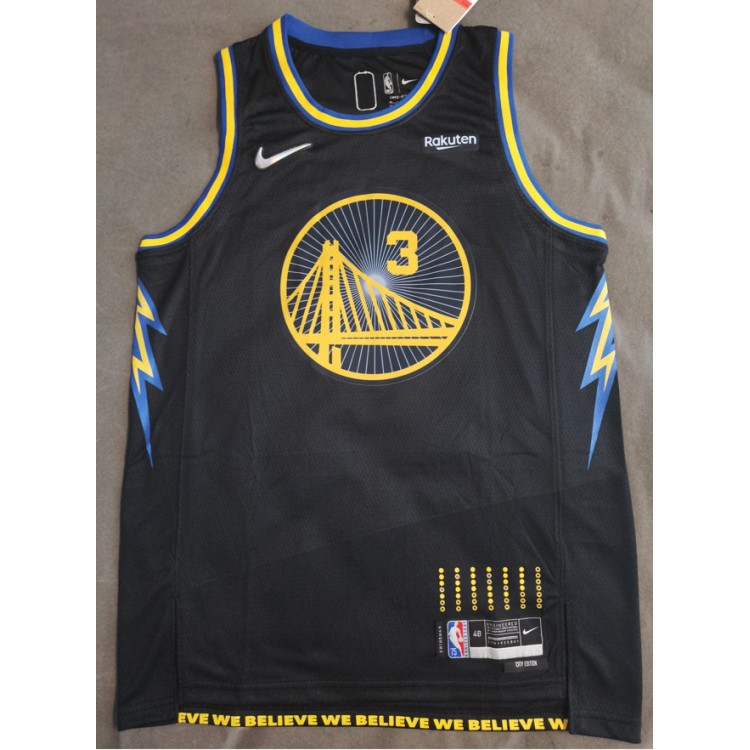 Maglia NBA 3 Poole Warriors 21-22 city Nero