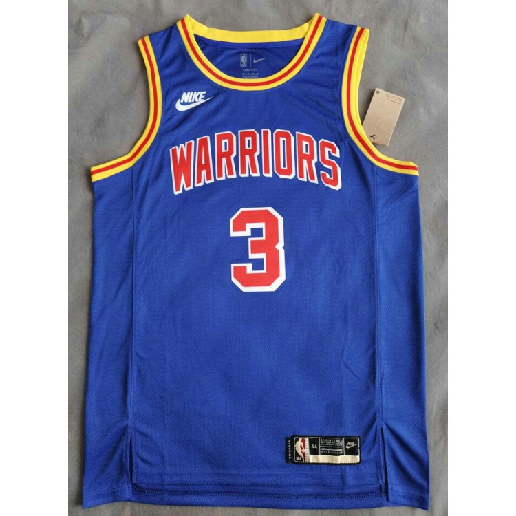 Maglia NBA 3 Poole Warriors 75th Blu