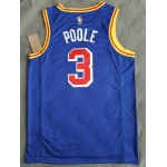 Maglia NBA 3 Poole Warriors 75th Blu