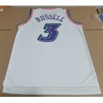 Maglia NBA 3 Russell Jazz Retro Bianco personnalis