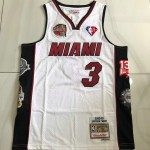 Maglia #3 Wade Heat 2003-19 Hall of Fame Autentico Bianco