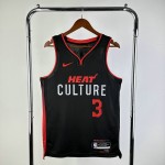 Maglia #3 Wade Miami Heat 23-24 city Nero Stampato