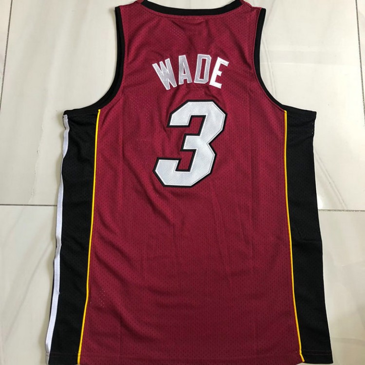 Maglia #3 Wade Miami Heat Autentico 2005-06 Rosso con trophy