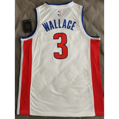 Maglia #3 Wallace Pistons Bianco