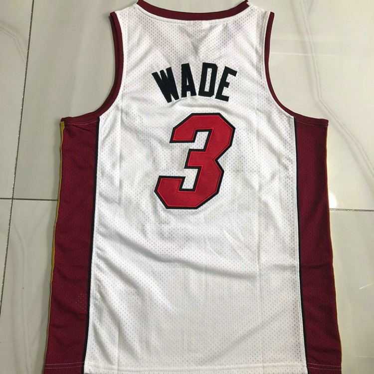 Maglia #3 wade Miami Heat 2005-06 Bianco con trophy