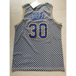 Maglia NBA 30 Curry Checkerboard Bianco