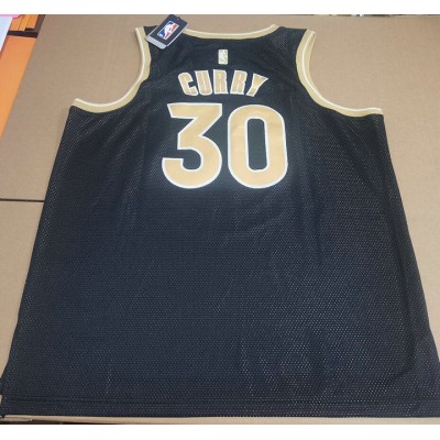 Maglia 30 Curry Golden State Warriors Nero Oro