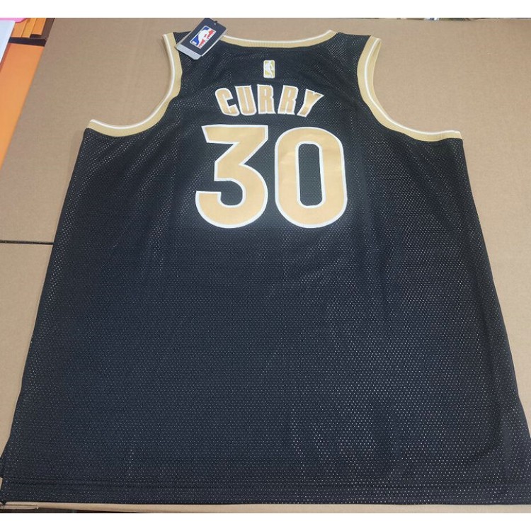 Maglia 30 Curry Golden State Warriors Nero Oro