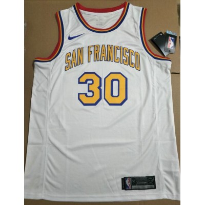 Maglia NBA 30 Curry San Francisco Bianco Stampato