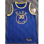 Maglia NBA 30 Curry Warriors 20-21 Blu