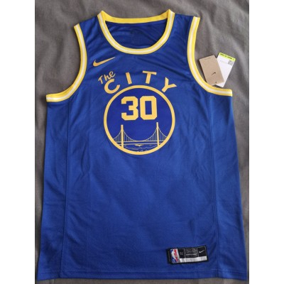 Maglia NBA 30 Curry Warriors 20-21 Blu