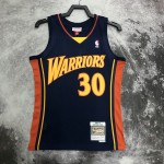 Maglia NBA 30 Curry Warriors 2009-10 Retro Blu Stampato