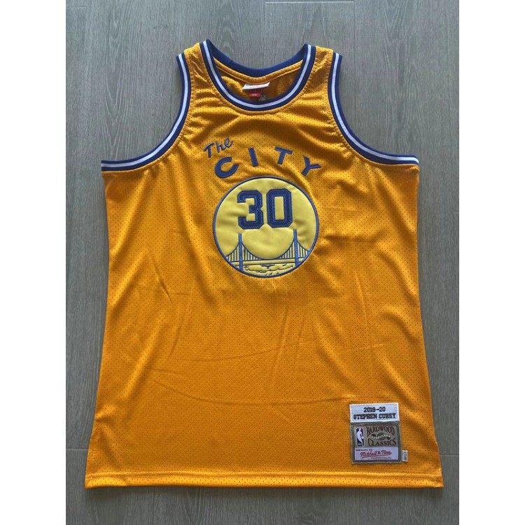 Maglia NBA 30 Curry Warriors 2019-20 Autentico Giallo