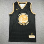 Maglia NBA 30 Curry Warriors 2024-25 Nero Oro