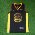 Maglia NBA 30 Curry Warriors 2024 Nero Ricamato