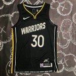 Maglia NBA 30 Curry Warriors 75th Anniversary MVP Edition Nero Stampato