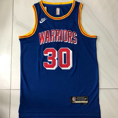 Maglia NBA 30 Curry Warriors 75th anniversary Autentico Blu