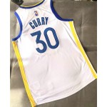 Maglia NBA 30 Curry Warriors Autentico Bianco Con Diamond nike logo and 75th nba logo