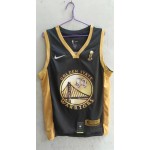 Maglia NBA 30 Curry Warriors Champions Nero or Ricamato