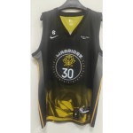 Maglia NBA 30 Curry Warriors City Edition Nero Ricamato